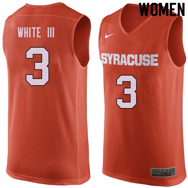 Women #3 Andrew White III Syracuse Orange College Basketball Jerseys Sale-Orange